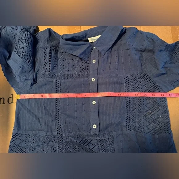 Sundance: Ameya Top Petite in blue - Picture 7 of 10